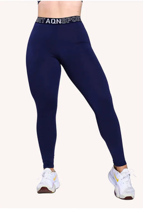 Calça Legging Basic com Elastico Marinho AQN SPORT Zero Transparência