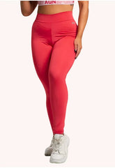 Calça Legging Versatily Vermelha Cós baixo Fitness AQN SPORT