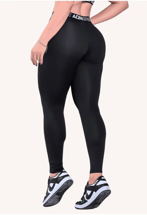 Calça Legging Basic com Elastico Preto AQN SPORT