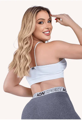 Top Basic Alcinha Branco AQN SPORT