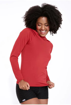 Blusa Térmica Feminina Manga Comprida Vermelho - AQN SPORT