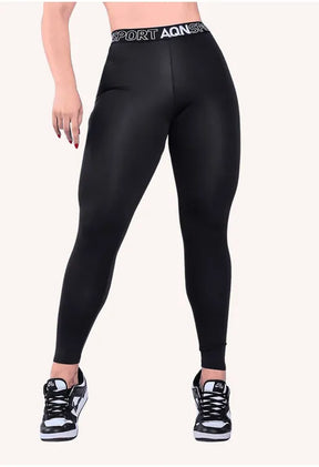 Calça Legging Basic com Elastico Preto AQN SPORT