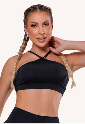 Top Basic Tiras Preto Fitness AQN SPORT