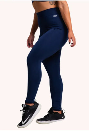 Calça Legging Versatily Marinho Cós baixo Fitness AQN SPORT